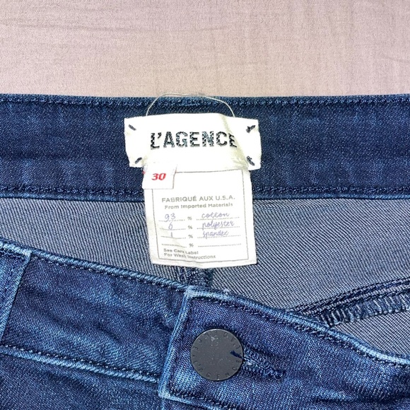 L’AGENCE Oriana High Rise Midnight Dark Wash Jeans Size 30 - Picture 7 of 11